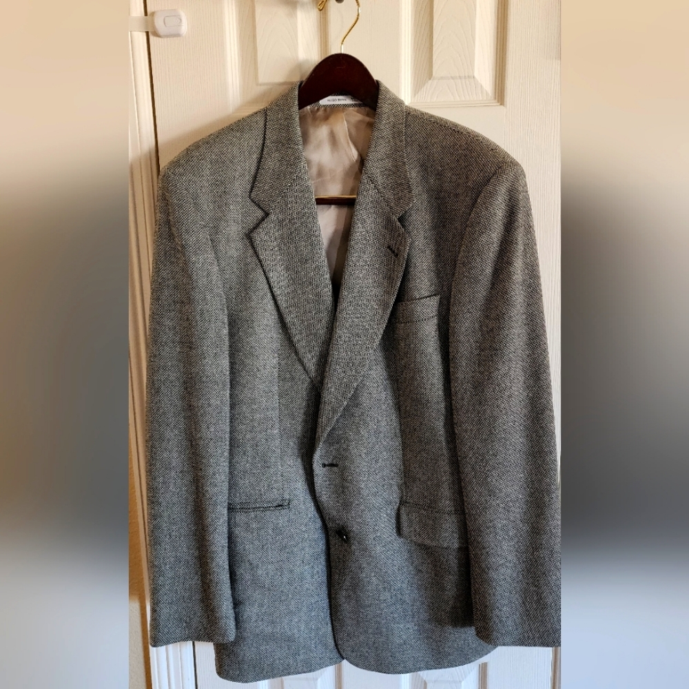 Hugo Boss Wool Cashmere Houndstooth Blazer